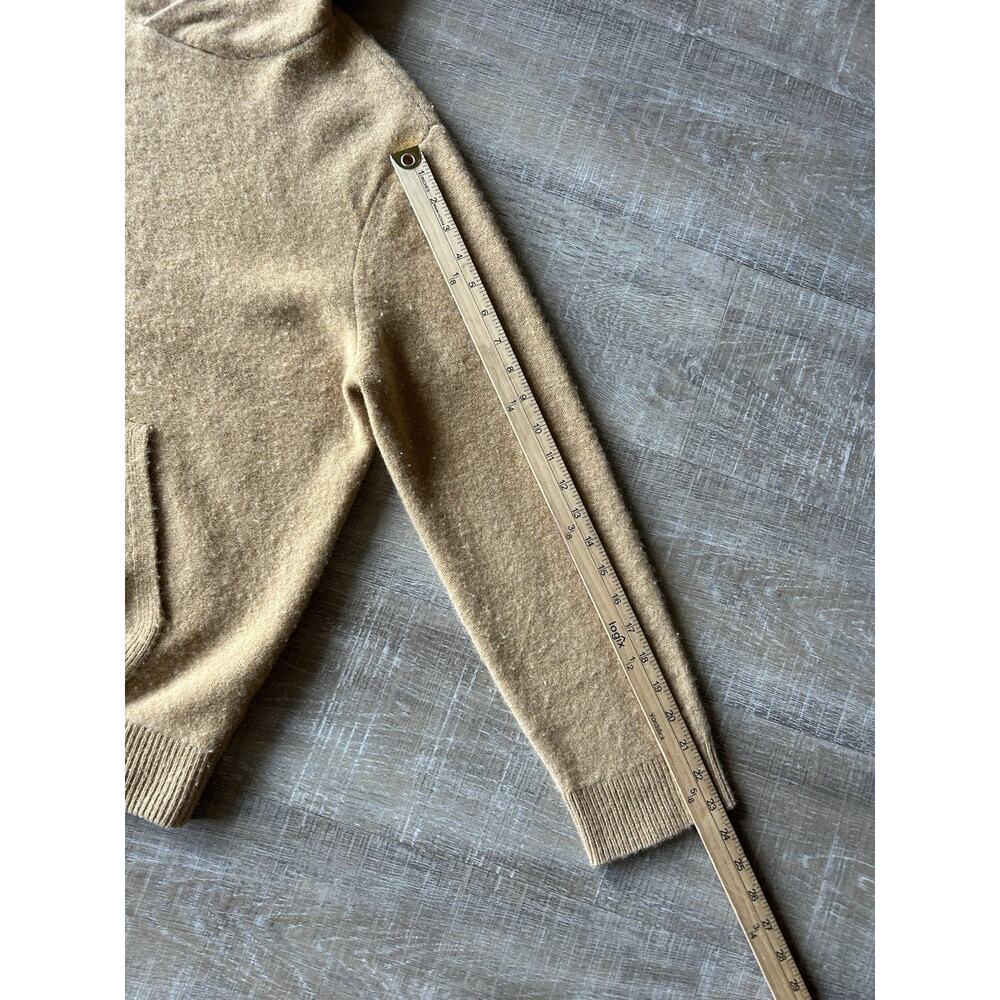 Vince 100% Cashmere Hoodie Sweater Mens M Beige Pullover Kangaroo Pocket - Picture 7 of 10